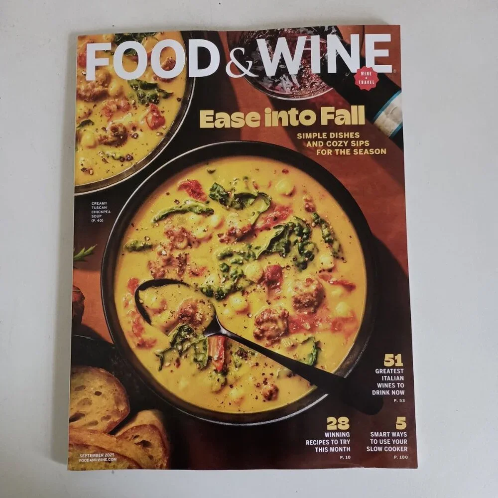 Food and Wine magazine September 2025 Ease into Fall